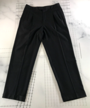 Zanella Pants Mens 34 Dark Gray Straight Leg Cuffed Pleated Wool Lined A... - £32.66 GBP