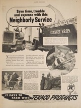 1947 Print Ad Texaco Products for Farm Caterpillar Crawler Tractor &amp; Truck - £15.50 GBP