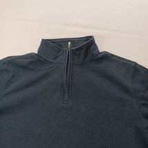 Van Heusen Flex Men Blue Cotton Blend 1/4 Zip Long Sleeve Pullover Sweatshirt XL image 5