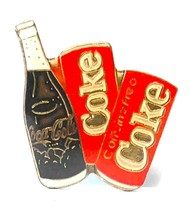 Coca Cola &quot;Coke - Caffeine Free&quot; Enamel Metal Pin (Circa 1990&#39;s) - £7.49 GBP