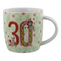 30th Birthday Laura Darrington Decoupage Collection Designer Mug in Gift Box 30 - £9.50 GBP