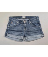 Hudson Hampton Cuffed Shorts Womens Size 25 Blue Denim Waist 29 Flap Bac... - $294.33 MXN