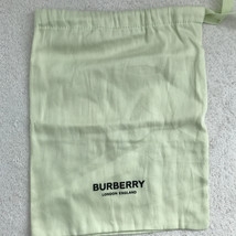 Burberry Dust Bag 10&quot;x12&quot; Green Logo Drawstring Pale Green Travel Storage  - £16.59 GBP