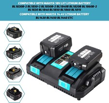For Makita Dc18Rd 18V Lxt Li-Ion Dual Port Rapid Optimum 18 Volt Battery Charger - $60.99