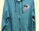 Disney Parks Hoodie Womens 1X Blue Joey Chou Mickey Stitch Dumbo Tiki Fu... - £45.23 GBP
