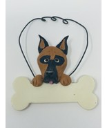 Personalized Boxer Great Dane Dog Name Mini Sign Hanger Decor Figure Orn... - $280.81 MXN