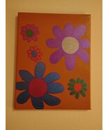 flowers painting on canvas - $15.00