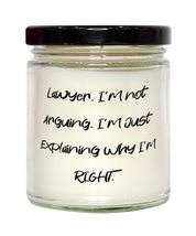 Cute Lawyer Candle, Lawyer. I&#39;m not Arguing. I&#39;m Just Explaining Why I&#39;m, Gifts  - £19.23 GBP