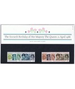 Stamps UK 1986 60th Birthday Of Her Majesty The Queen MNH Presentation P... - $2.05