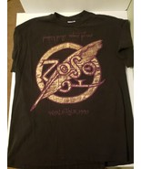 Vintage 1995  Robert Plant Jimmy Page ZOSO World Tour T-Shirt Black XL Single St - $53.85