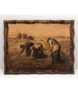 Decoupage Art The Gleaners Vintage Handmade Peasant Women Working In Fields - $19.75