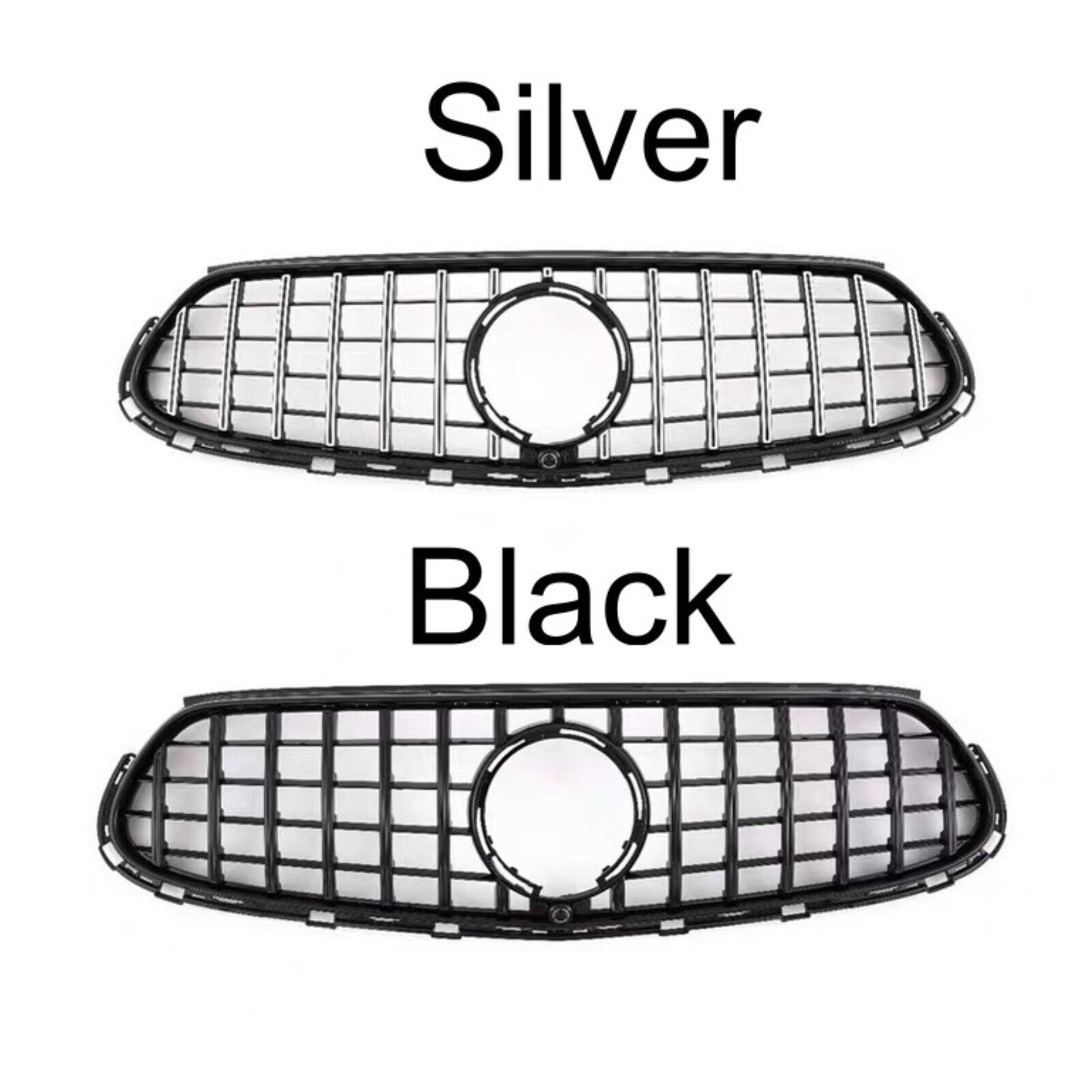 GT R Grill Grille for Mercedes New GLC Class X254 GLC300 GLC43 2023 Silver/Black - £146.96 GBP