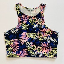 Charlotte Russe Womens Floral Print Multicolor Medium Cropped Tank Top C... - $184.69 MXN
