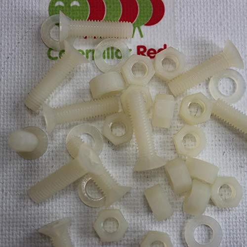 50 x Nylon Countersunk plastic machine screws, M5 x 20mm, Plastic Bolts,... - $24.74