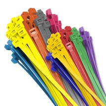 Electriduct Nylon Cable Ties - 8&quot; Self-Locking Zip Ties Multi Color: (Bl... - £22.02 GBP