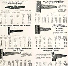 1922 N.T. Bushnell Door Steel Hinges Advertisement Catalogue Hardware DWA20 - €11,67 EUR