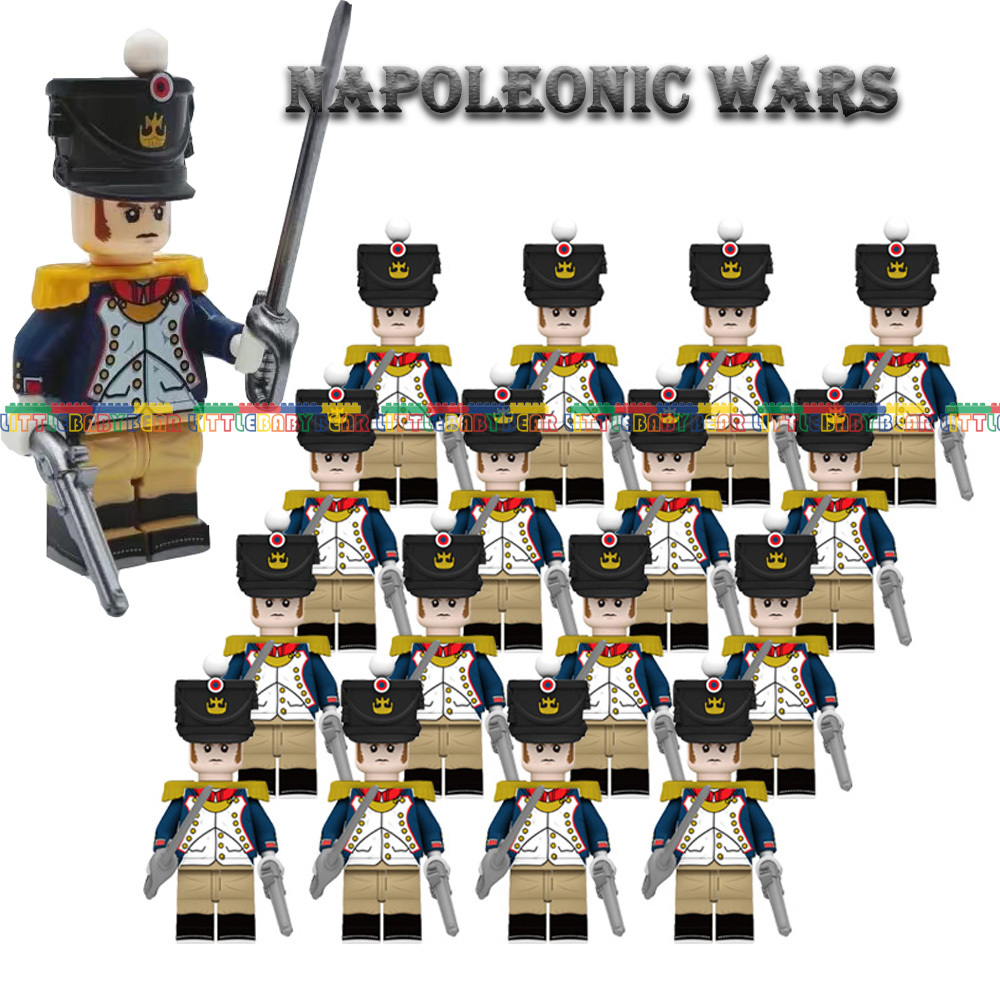 16Pcs Napoleonic Wars Officer of the French Infantry Minifigures Building Toys