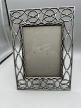 Picture Frame Celtic Knot Silver Metal Glass Easel 11 x 8 ins. 6.5 x 4.5 Photo - £16.37 GBP
