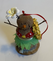 3 1/2 Inch Beach Snowman In Hawaii With Christmas Reef Christmas Ornament - €16,50 EUR