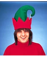 Jingle Bell Santa's Helper Elf Hat Goofy Hats Christmas Costumes - $4.99