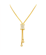 22ct Gold Y-Drop Necklace Lariat Dragon Foxtail Tassel Chain 16.5 Inches - €4.192,70 EUR