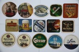 15 Beer Coaster Bernard Calanda Budweiser Paulaner Sion Feldschlosschen Lot - $14.99