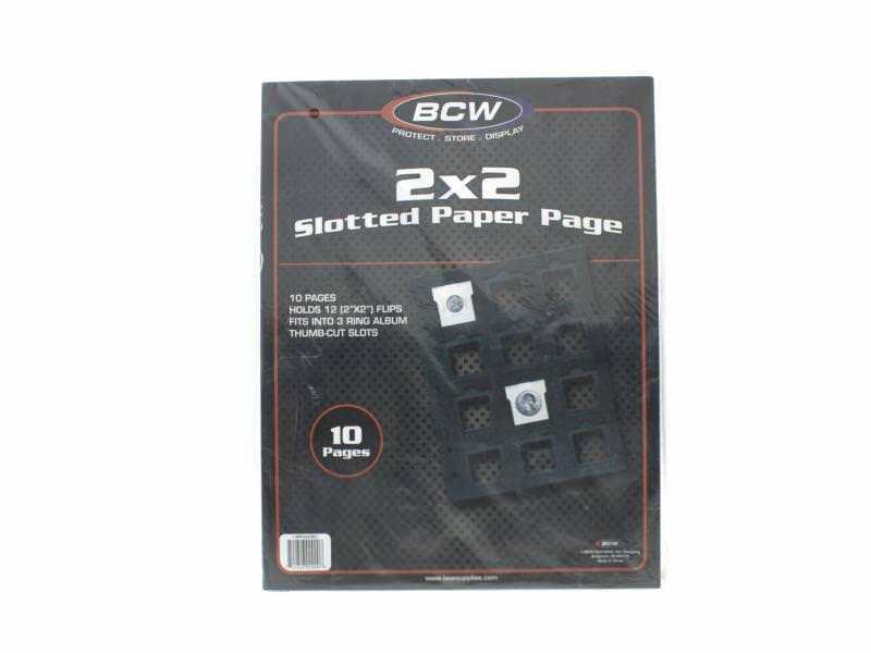 Black Slotted Paper Pages for 2x2 Coin Holders, 10 pages by BCW - $22.98