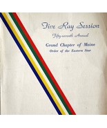 Order Of The Eastern Star 1949 Five Ray Masonic Maine Grand Chapter Kora... - £63.11 GBP
