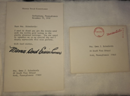 MAMIE DOUD EISENHOWER 1970 Card &amp; Envelope Front Panel. - £66.16 GBP