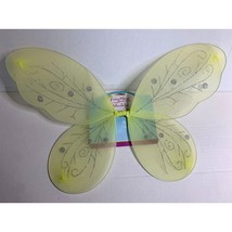 New Yellow Fairy Wings Silver Sparle Os Kids - £6.12 GBP