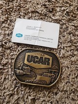 UCAR Tractor Construction Bronze Colour Belt Buckle Century Canada - NEW - $24.24