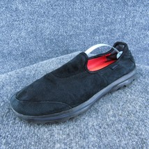 Skechers Go Walk Original Women Flat Shoes Black Leather Slip On Size 8.5 Medium - £19.39 GBP