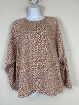 Lou &amp; Grey Womens Size M Animal Print Oversized Pullover Sweatshirt Long Sleeve - £11.32 GBP