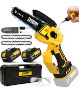 Mini Chainsaw Cordless 6 Inch, 32Ft/S Fast Powerful Cutting,, Upgrade Ve... - $116.93