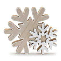 Glittered Wood Snowflake (Set of 4) - $49.60
