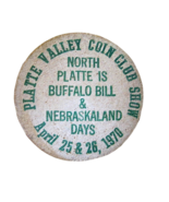 Wooden Nickel April 25, 26 1970 North Platte Valley Nebraska Coin Club Buff Bill