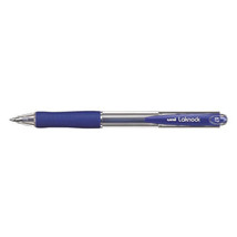 Uni Laknock Retractable Ballpoint Pen 12pcs (Fine) - Blue - £39.47 GBP