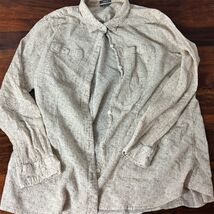 Eddie Bauer Women's 2XL Beige Long Sleeve Button-Up Shirt Casual - $22.77