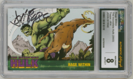 CGC JSA SS 8 SIGNED John Byrne Incredible Hulk Topps Art Trading Card - $158.39
