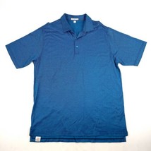 Peter Millar Polo Men&#39;s XL Blue/Green Blaxm Checked Shirt Short Sleeve - $28.70