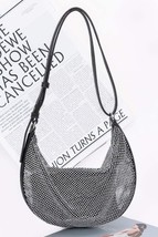 Rhinestone Mesh Shoulder Bag - Sparkle &amp; Glamour for Every Occasion - £28.21 GBP