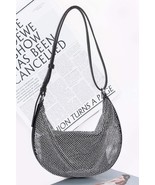 Rhinestone Mesh Shoulder Bag - Sparkle &amp; Glamour for Every Occasion - $36.50