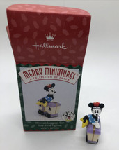 Hallmark Merry Miniatures Disney Mickey&#39;s Express Minnie&#39;s Luggage Car Figure - £8.55 GBP
