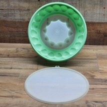 Tupperware Jadeite Green Jell-O Mold, Insert, &amp; Keeper Lid #1201-7 - 3 P... - $16.79