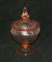 Vintage Mayfair? Pink Depression Glass Candy Dish with Lid - £74.93 GBP