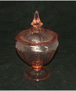 Vintage Mayfair? Pink Depression Glass Candy Dish with Lid - £74.36 GBP