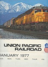 Union Pacific Railroad 1977 Wall Calendar - £10.92 GBP