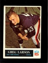 1965 Philadelphia #118 Greg Larson Vg+ (Rc) Ny Giants *SBA5985 - £1.56 GBP