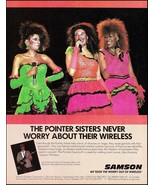 The Pointer Sisters 1985 Samson Wireless Microphone advertisement mic ad... - £3.33 GBP