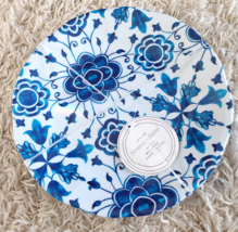 Lot / Set of 4 New Pretty Indigo Blue Melamine 11&quot; Dinner Plates William Morris - £14.93 GBP